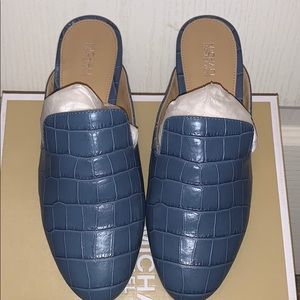 Michael Kors leather embossed Natasha slide